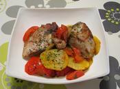Atún plancha verduras