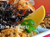 receta arroz setas rebozuelo atrompetado jamoncitos pavo!