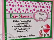 Invitaciones Baby Shower Dots.Monkey Flowers.