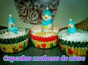 Cupcakes muñecos nieve