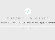 Tutorial Blogger: eliminar modificar elementos páginas estáticas