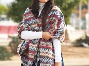 Outfit: scarf like poncho
