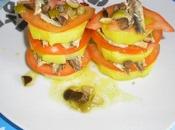 Milhojas patata tomate