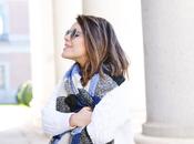 Blue plaid scarf