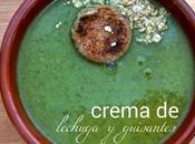 Crema lechuga guisantes