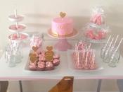 Mesa dulce para primer cumpleaños Clara