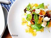 Ensalada caprichosa vinagreta naranja dulce