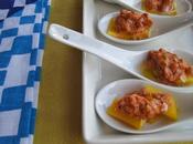 Tapa mango, chorizo tónica