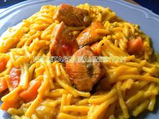 Fideos pollo olla express
