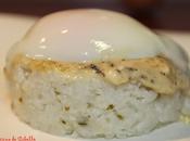 Huevo baja temperatura cama arroz salsa trufa