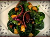 Ensalada espinacas, dátiles almendras.