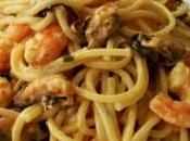 Pasta crema Langostinos Mejillones