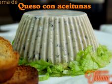 Crema queso aceitunas