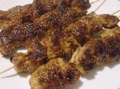 Brochetas Pollo Sésamo, Soja Miel