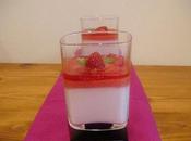 Mousse queso fresas menta