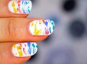 Manicura arcoíris sencilla