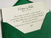Invitacion boda clásica verde