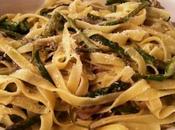 Receta tagliatella salsa espárragos Tagliatelle asparagi ricotta salata