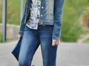 Denim camisa estampada
