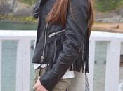 Fringe leather jacket