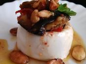 Mozzarella rellena tomates berenjenas asadas