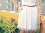 White crochet dress