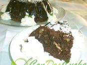Pastel chocolate nueces microondas
