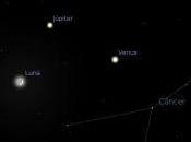 Conjunción Venus-Júpiter-Luna