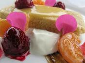 Tortilla borracha crema limón yogur