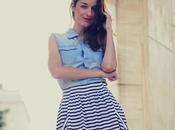 Falda navy denim