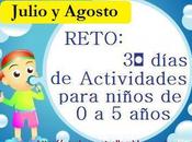 Julio agosto, reto: dias actividades para niños años.