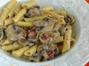 Macarrones champiñones paté