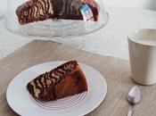 Banana chocolate zebra cake