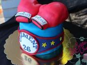 Tarta fondant guantes boxeo para clément