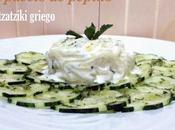 Carpaccio pepino tzatziki griego