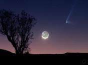cometa PanSTARRS Luna creciente