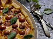 Pastel pollo curry tomates