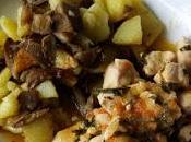 Pollo setas patatas reto salado cri: basilicata