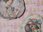 Galletas chicas vintage, ilustraciones nina