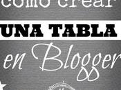 Cómo crear tabla Blogger