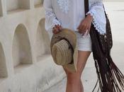 Total white look boho style