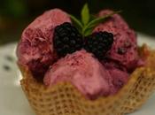 Helado yogur moras.