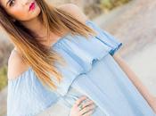 Shoulder denim dress