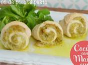 Rollitos pollo pesto