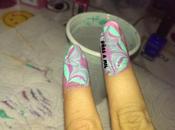 Diseño uñas técnica Water Marble (marmoleado agua)