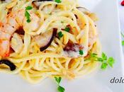 Pasta ceps gambas