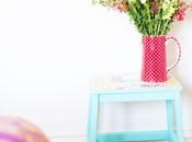 DIY: Personaliza unos taburetes Ikea papel pared chalk paint