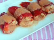 Pimientos piquillo rellenos salmorejo