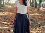 Falda cuero otoño