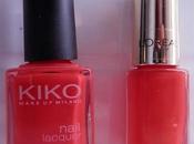 Comparativa esmalte uñas L'oreal Color Riche Vernis (Spicy Orange 304) Kiko Nail Laquer (Orange 236)